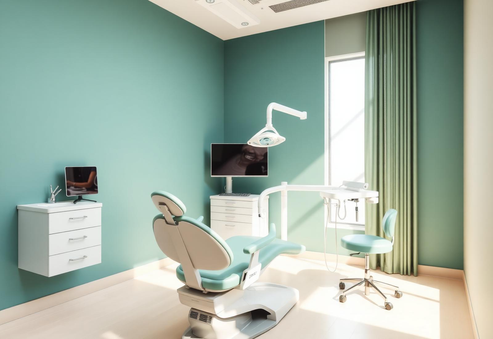 Bright, hygienic treatment room at Rikhi's Orthodontic and Dental Centre